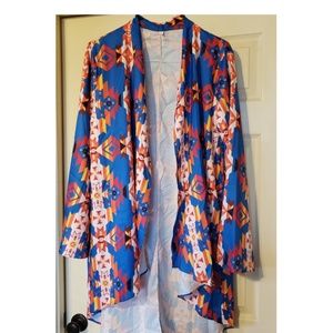 Aztec Cardigan - Bright aztec southwest